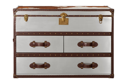 Potenza Townhouse Brown And White Cowhide Cabinet