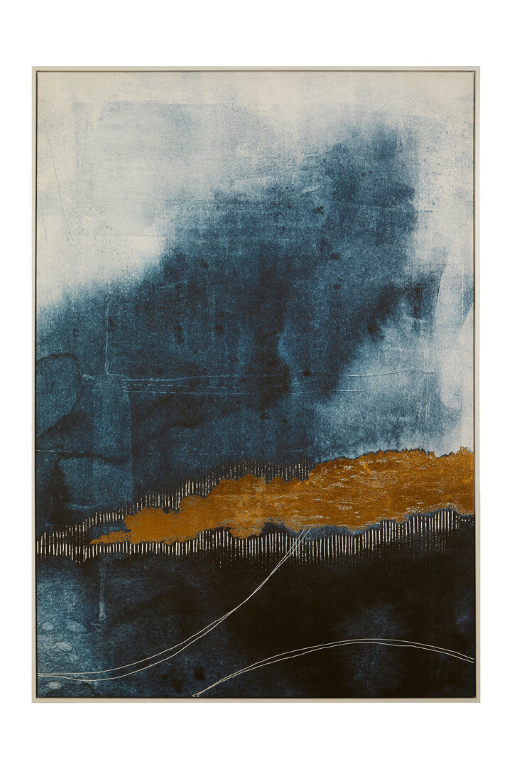 Querinza Blue And Gold Wall Art