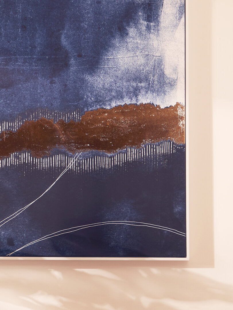 Querinza Blue And Gold Wall Art