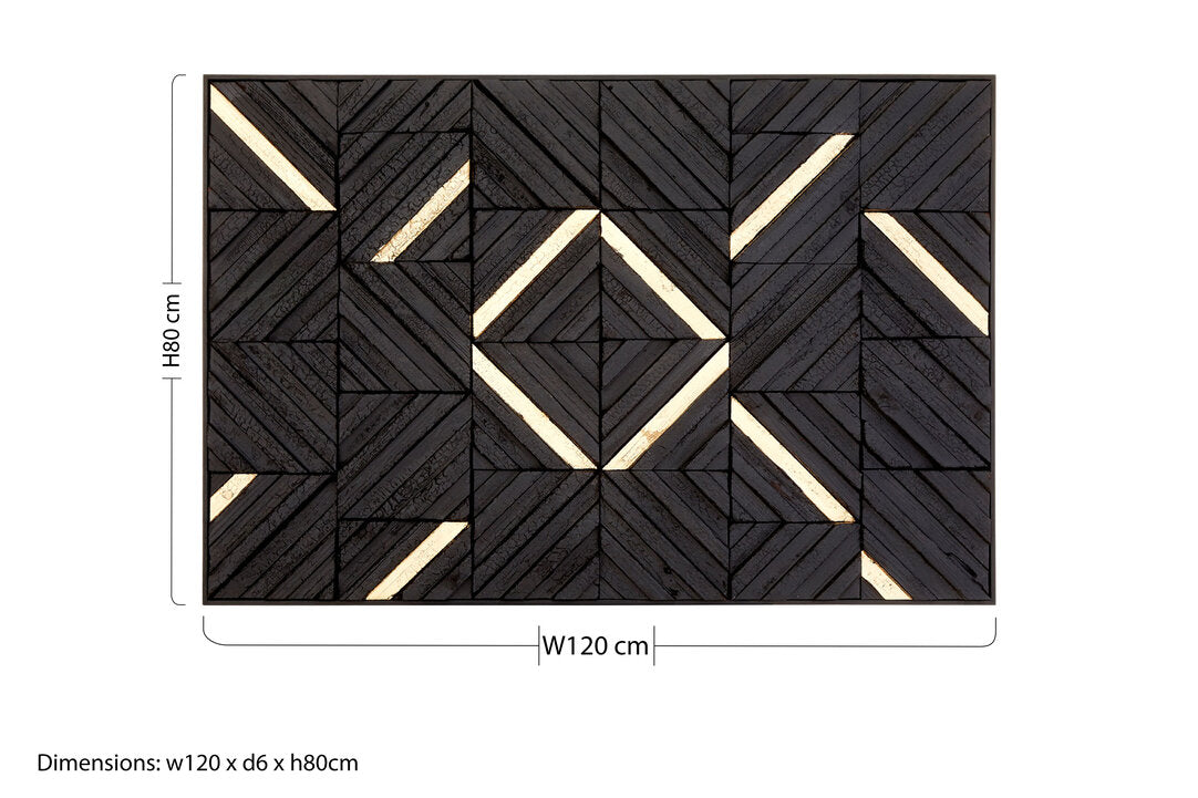 Querira Black Wood Carving Wall Art