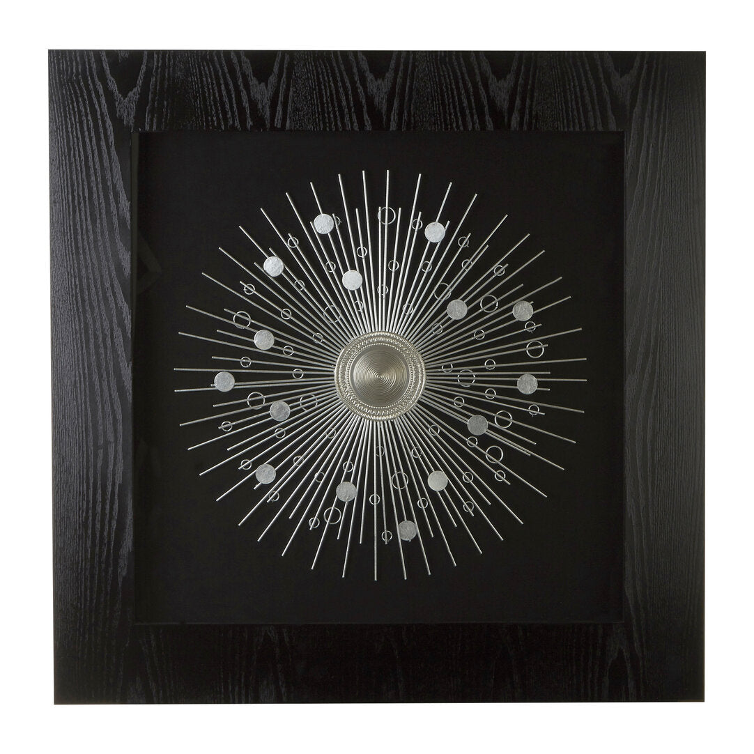 Querire Framed Silver Abstract Wall Art