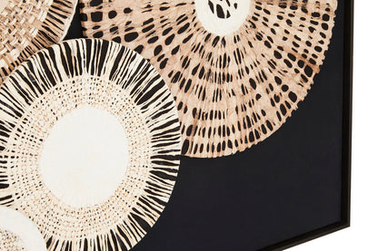 Riria Natural And black Paper Design Wall Art