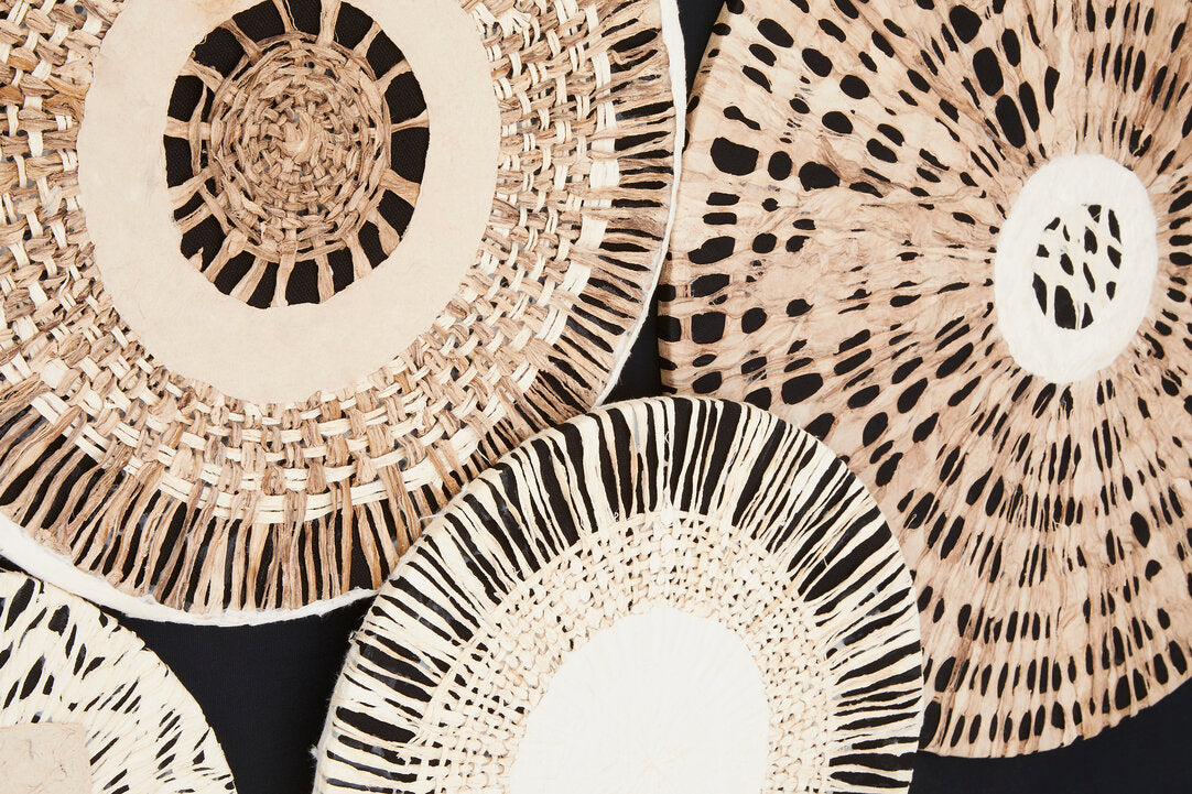 Riria Natural And black Paper Design Wall Art