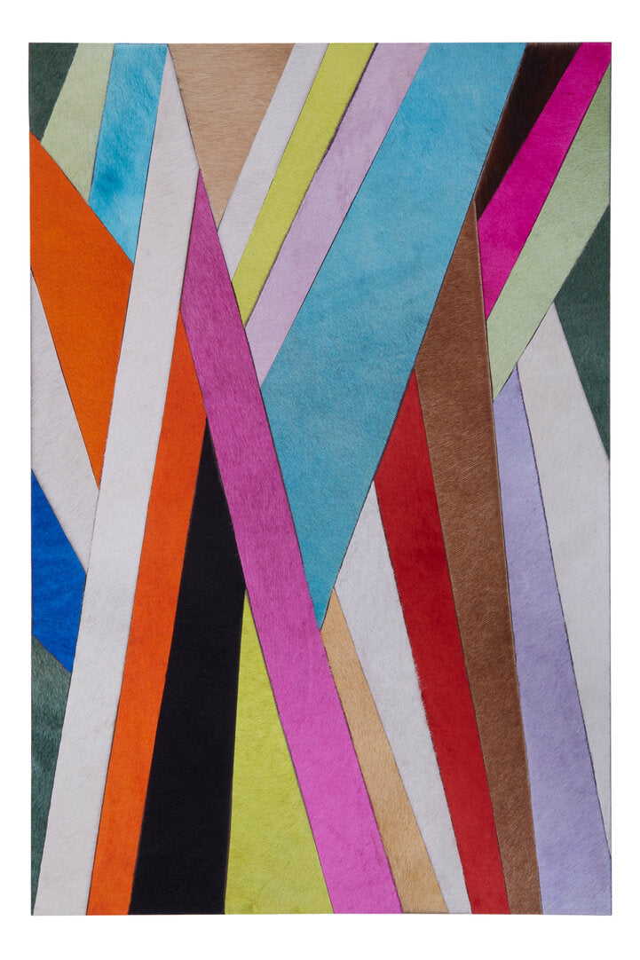 Olbia Genuine Leather Striped Wall Art