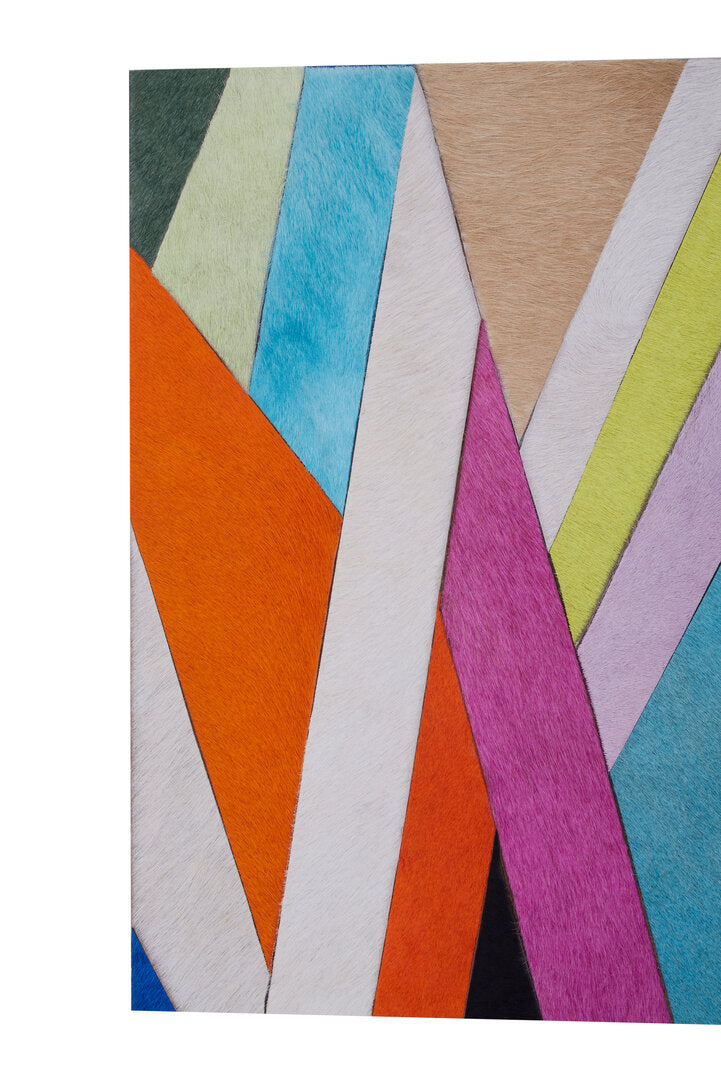 Olbia Genuine Leather Striped Wall Art