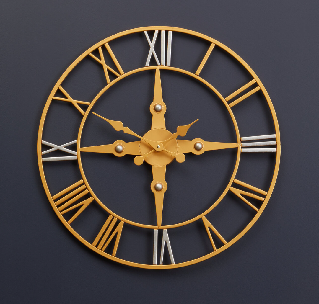 Velanza Gold and Silver Wall Clock
