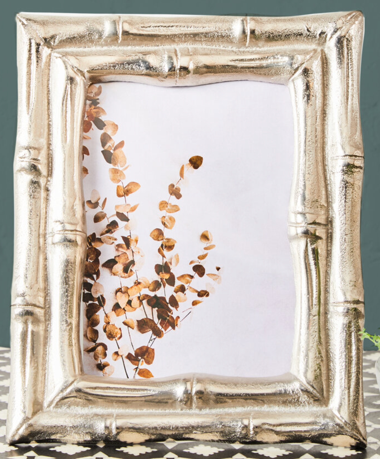 Lumiria Silver Finish Bamboo Effect 5In x 7In Photo Frame