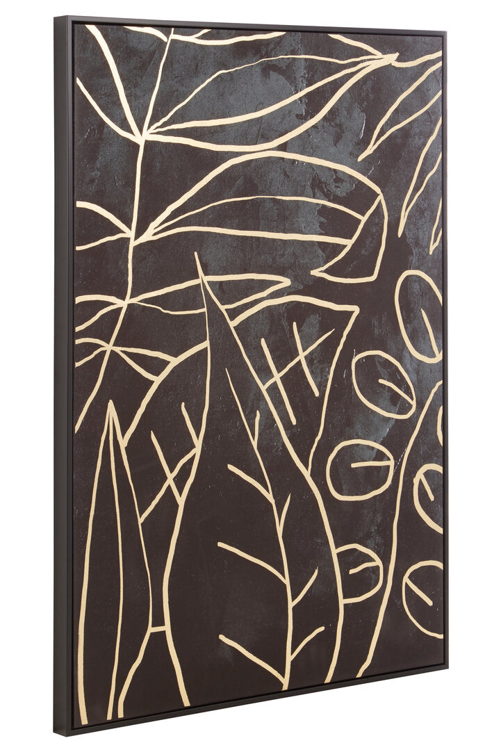 Vallo Canvas Black and Gold Wall Art