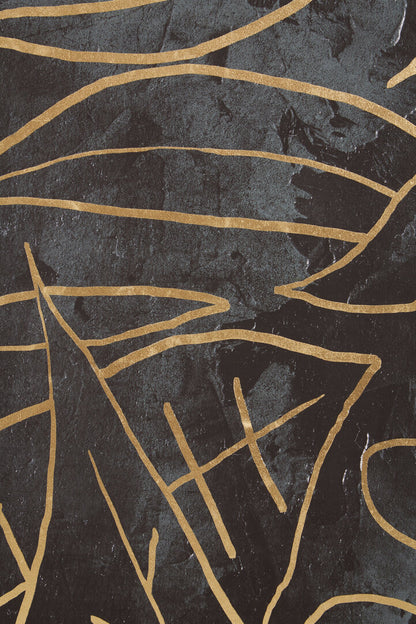 Vallo Canvas Black and Gold Wall Art