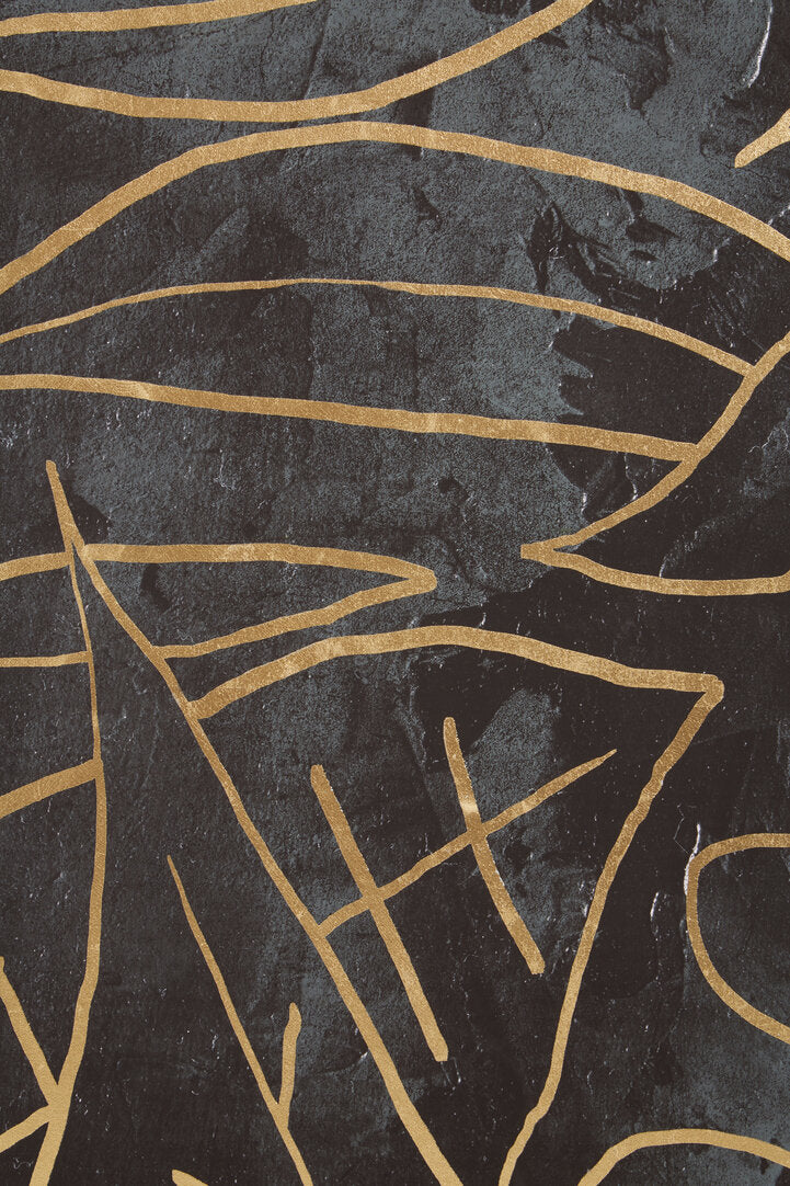 Vallo Canvas Black and Gold Wall Art