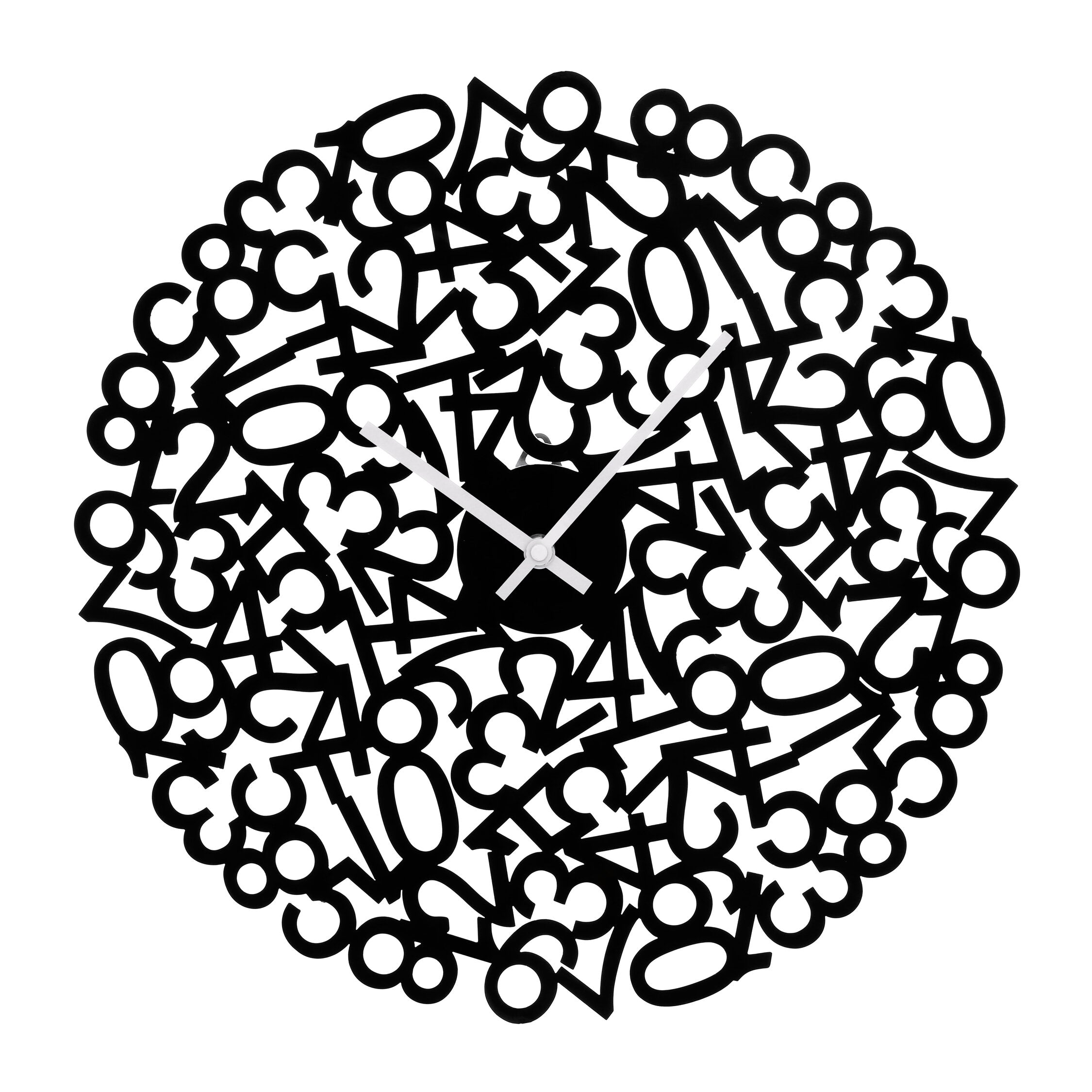 Zarira Black Acrylic Numbers Design Wall Clock