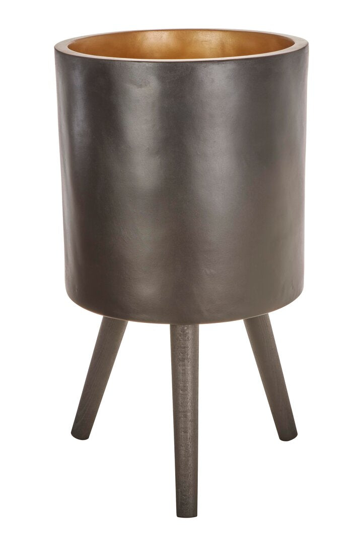 Zumila Large Black Finish Planter