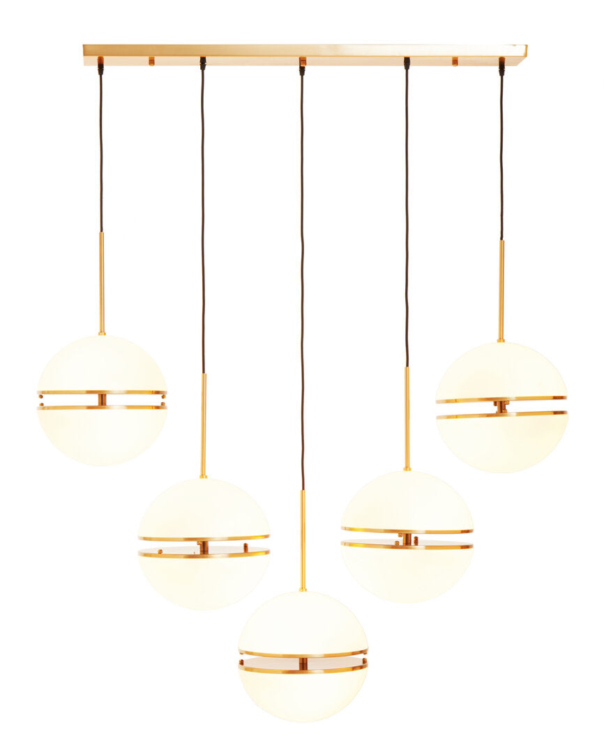 Arito Five Ball Brass Pendant Light