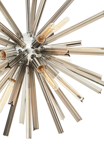 Arizetta Smoke Grey Glass And Chrome Finish Light