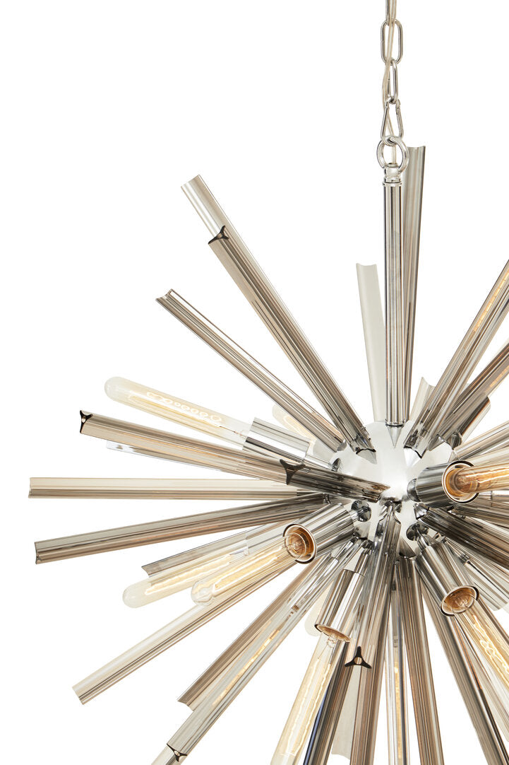 Arizetta Smoke Grey Glass And Chrome Finish Light