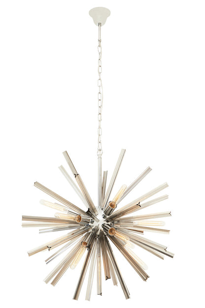 Arizetta Smoke Grey Glass And Chrome Finish Light