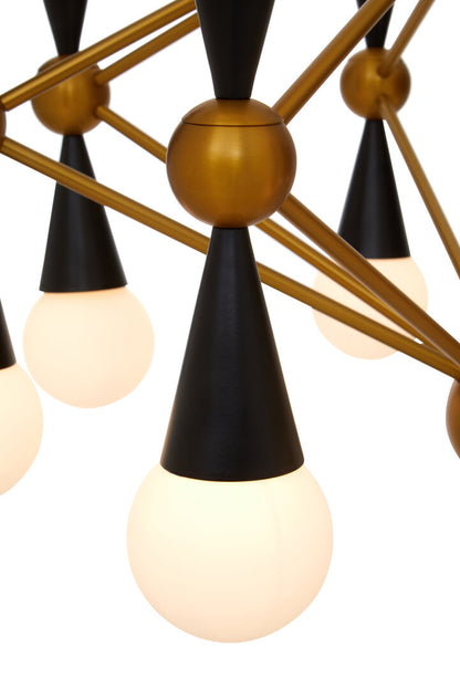 Arizza Brass And Black Metal Pendant Light