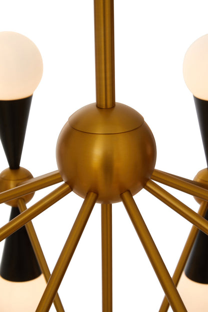 Arizza Brass And Black Metal Pendant Light