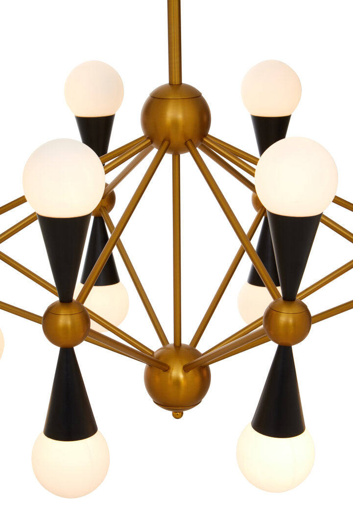 Arizza Brass And Black Metal Pendant Light