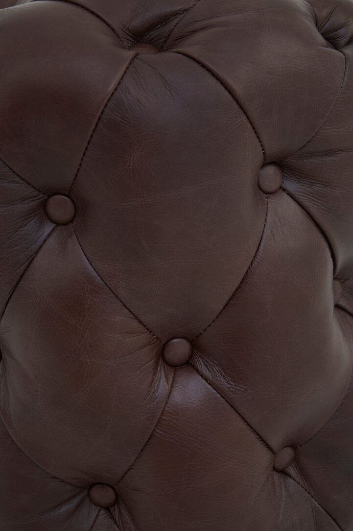 Belna Coffee Leather Stool