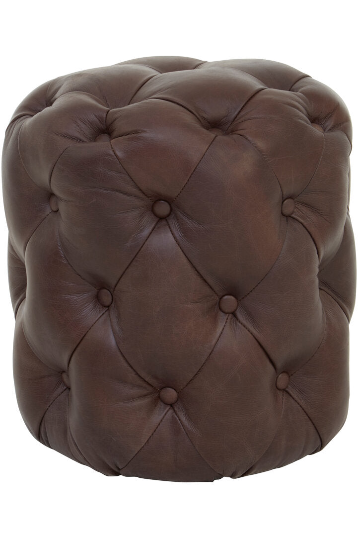 Belna Coffee Leather Stool