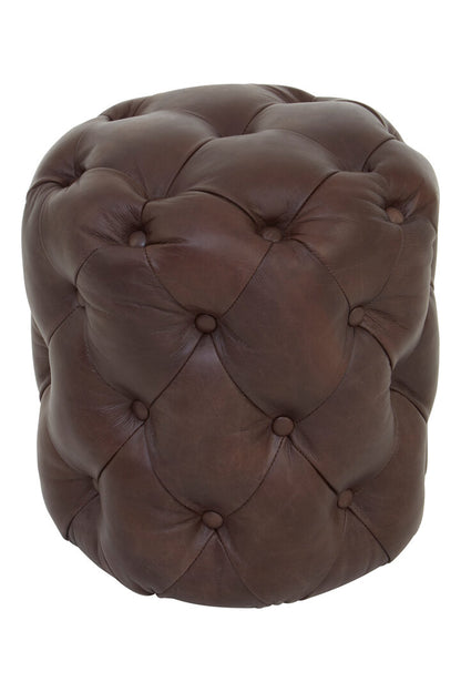 Belna Coffee Leather Stool