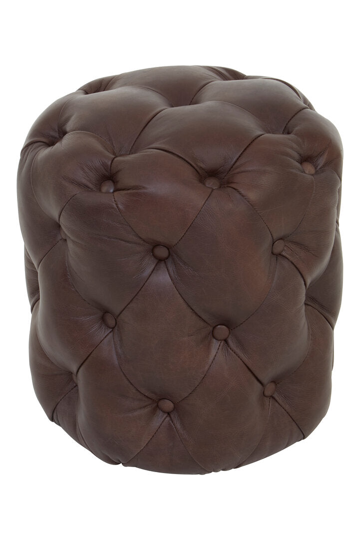 Belna Coffee Leather Stool