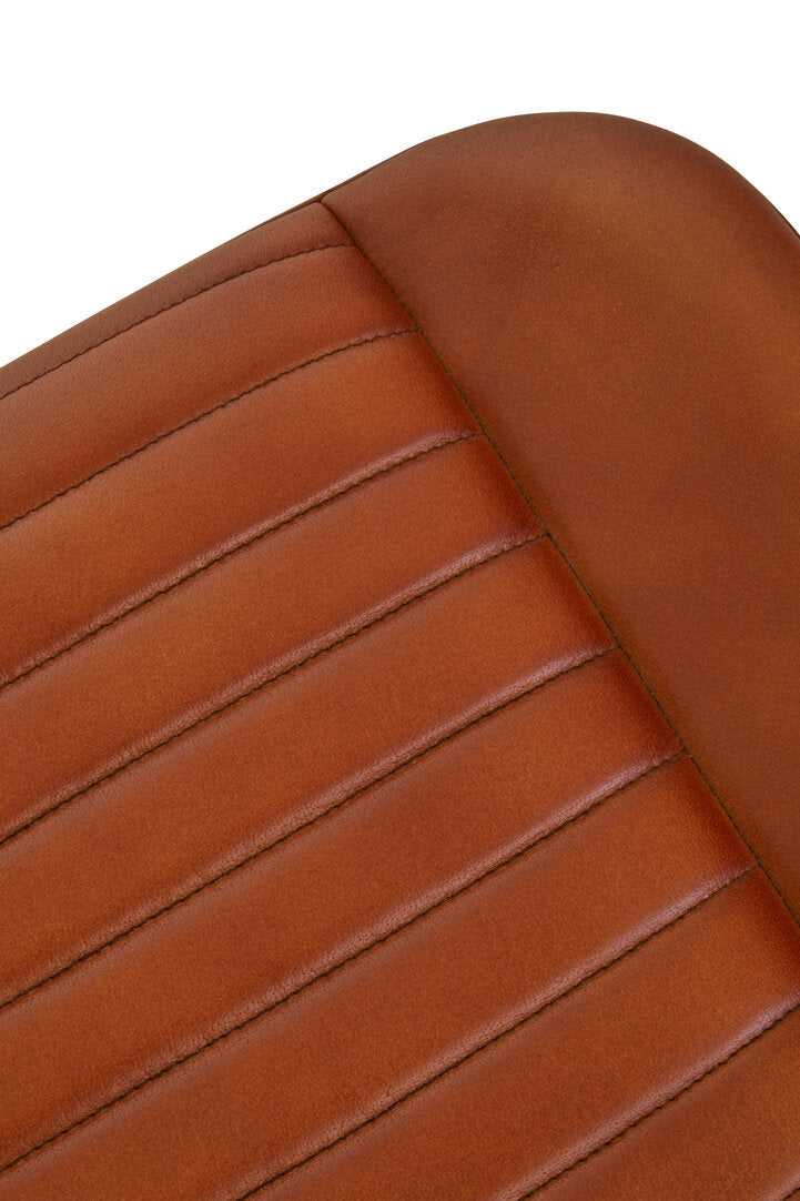 Belria Tan Leather Footstool