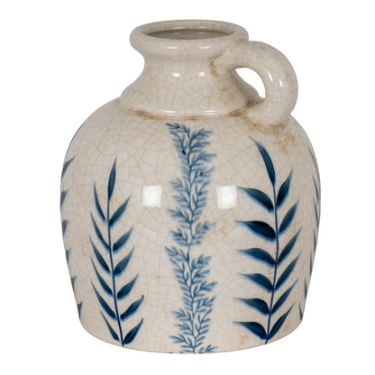 Ispica Blue Flora Amphora Jug Vase — product-only view