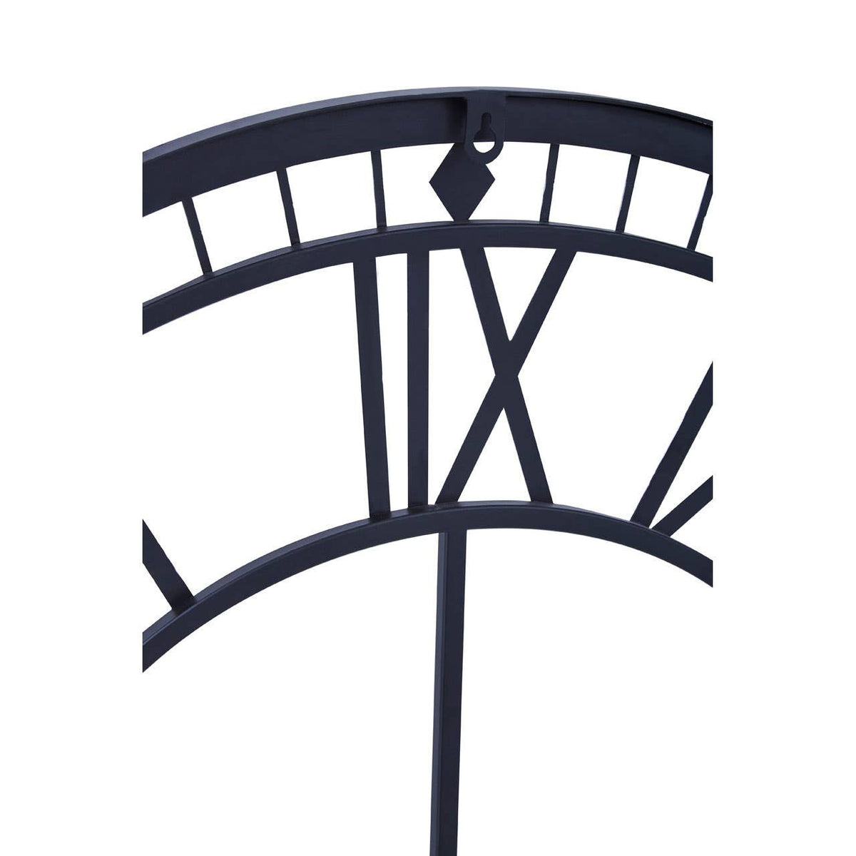 Elvane 80cm Dia Skeletal Wall Clock with Black Finish Frame – detail view