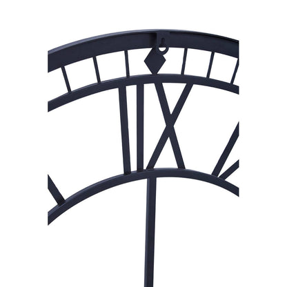 Elvane 80cm Dia Skeletal Wall Clock with Black Finish Frame – detail view