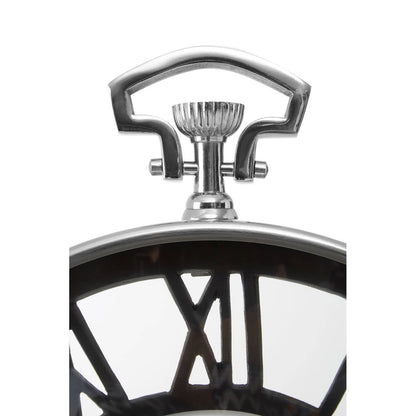 Virello Nickel Finish Pocket Style Wall Clock – detail view