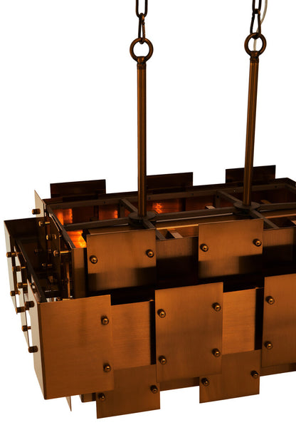 Arilo Metal Brass Finish Pendant Light With Eight Bulbs