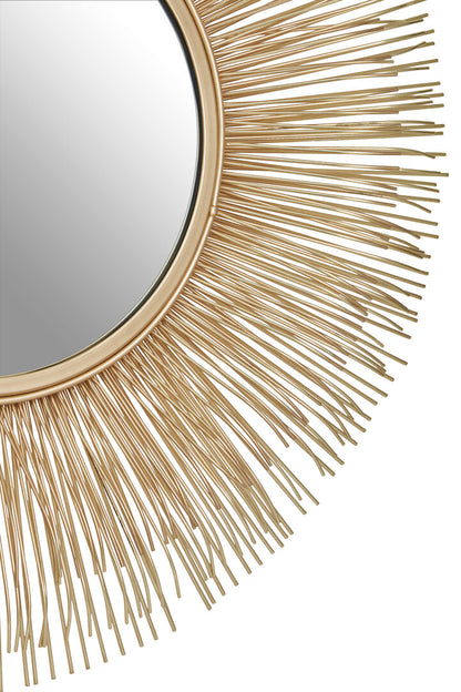 Arezzo Gold Finish Sunburst Wall Mirror