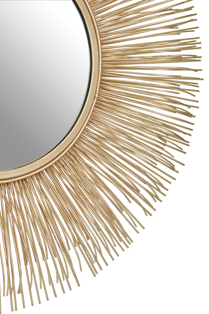 Arezzo Gold Finish Sunburst Wall Mirror