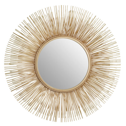 Arezzo Gold Finish Sunburst Wall Mirror