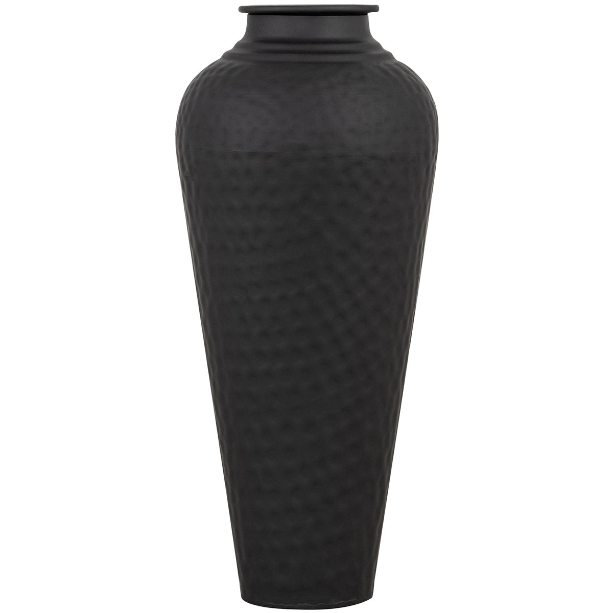 Ivwyn Matt Black Hammered Vase Lid