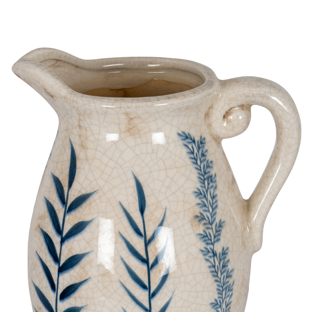 Oldenvik Large Blue Flora Olpe Jug Vase — product-only view
