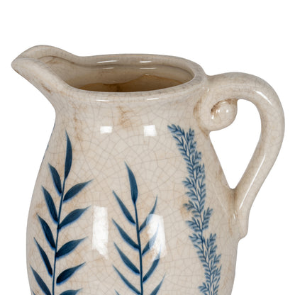 Oldenvik Large Blue Flora Olpe Jug Vase — product-only view