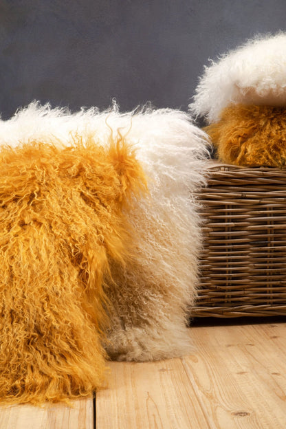 Arendira Mongolian Fur Natural Ombre Cushion image 6