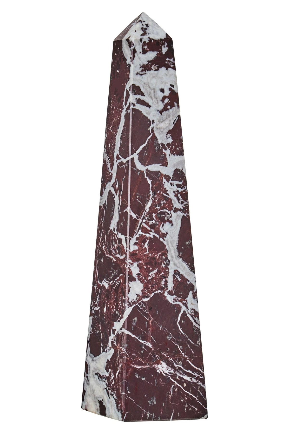 Luino Large Red Marble Obelisk
