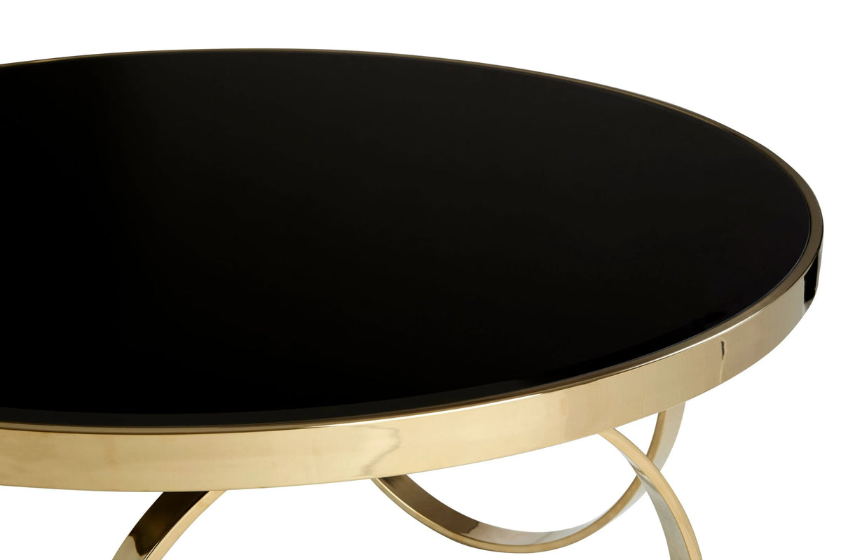 Zelath Black Mirror Gold Coffee Table image 6