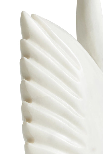 Hyvath White Marble Decorative Swan image 6