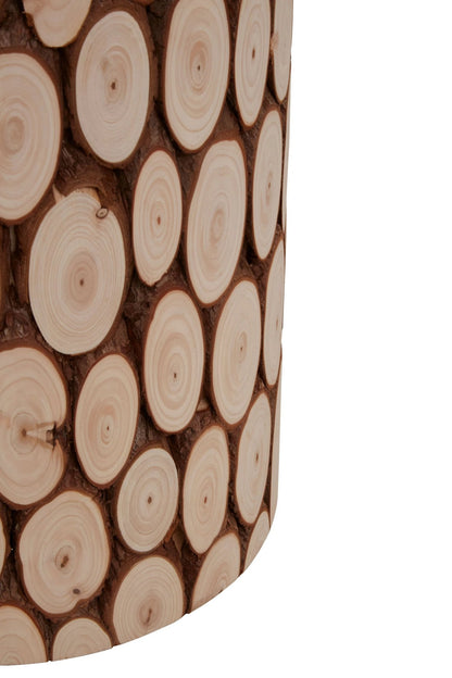 Chesterfield Fir Wood Side Table Stool