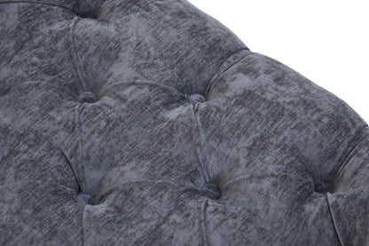 Boden Grey Chenille Stool