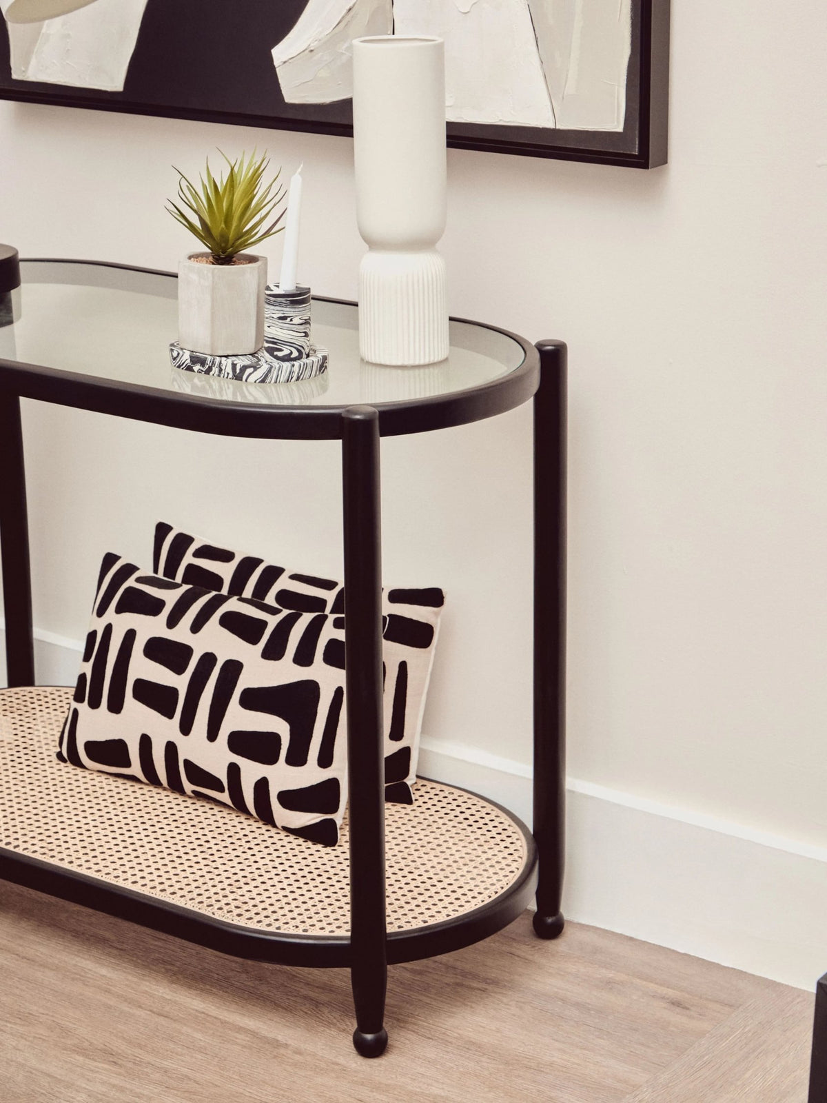 Tremosine Black White Marble Candle Holder image 11