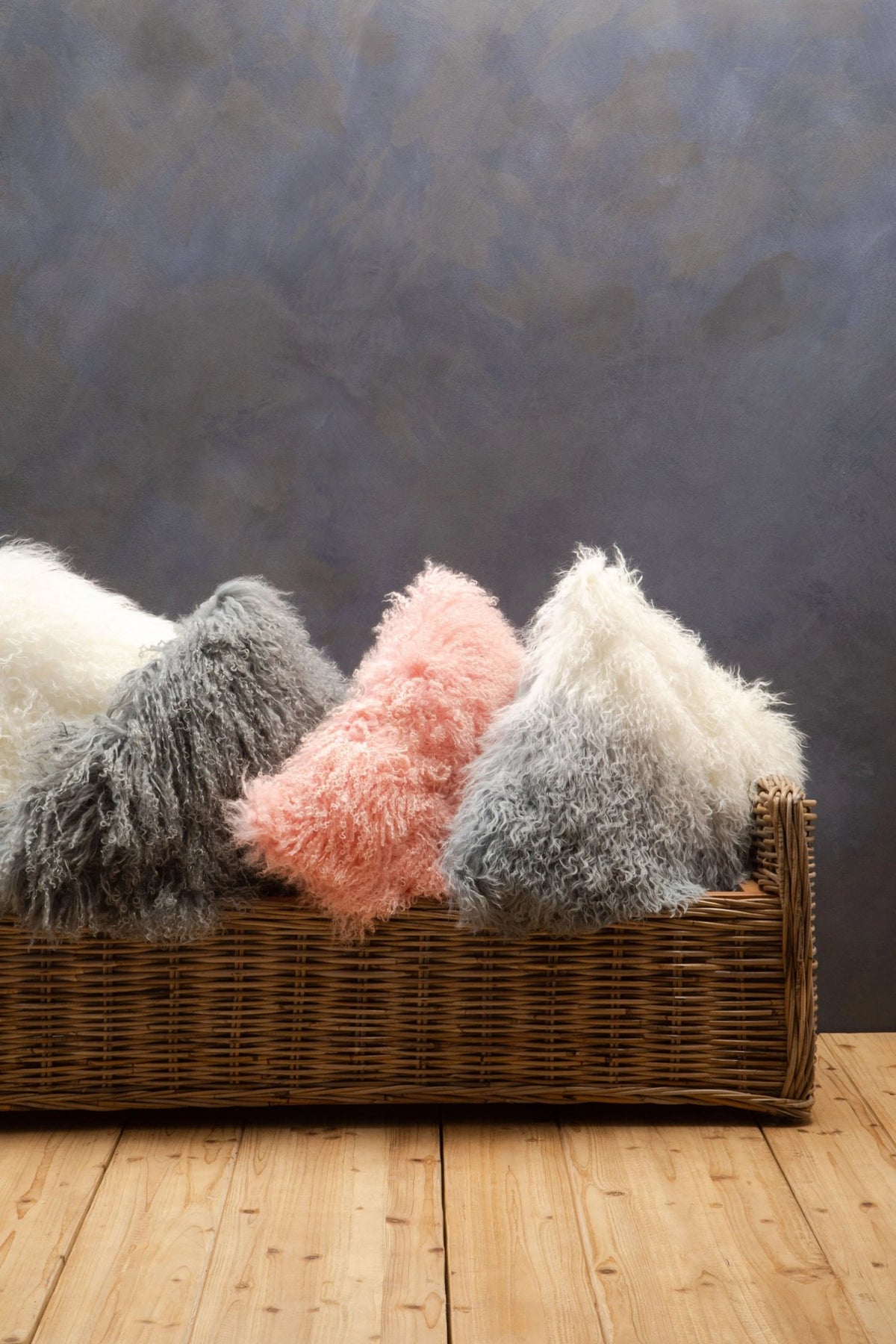 Haegebostad Mongolian Fur Pink Square Cushion image 2
