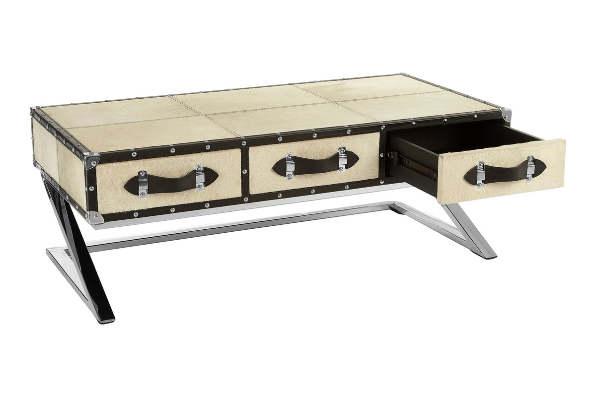 Alvar Natural Hair-on Leather Coffee Table image 7