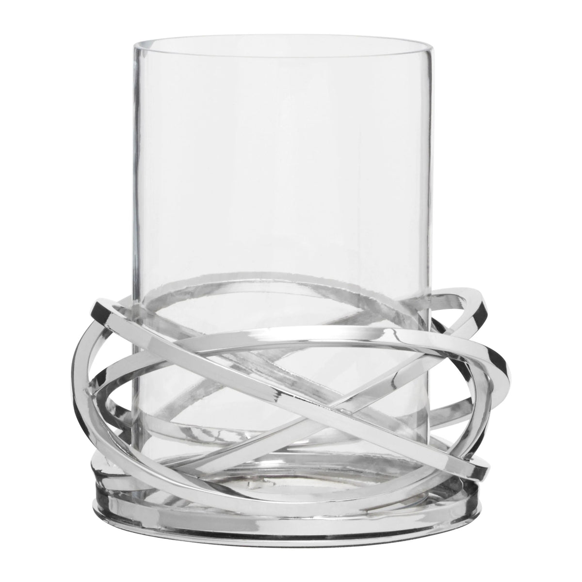 Crowbora Silver Small Twist Candle Holder image 1