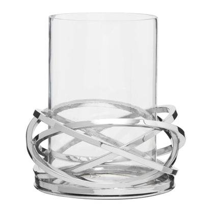 Crowbora Silver Small Twist Candle Holder image 1